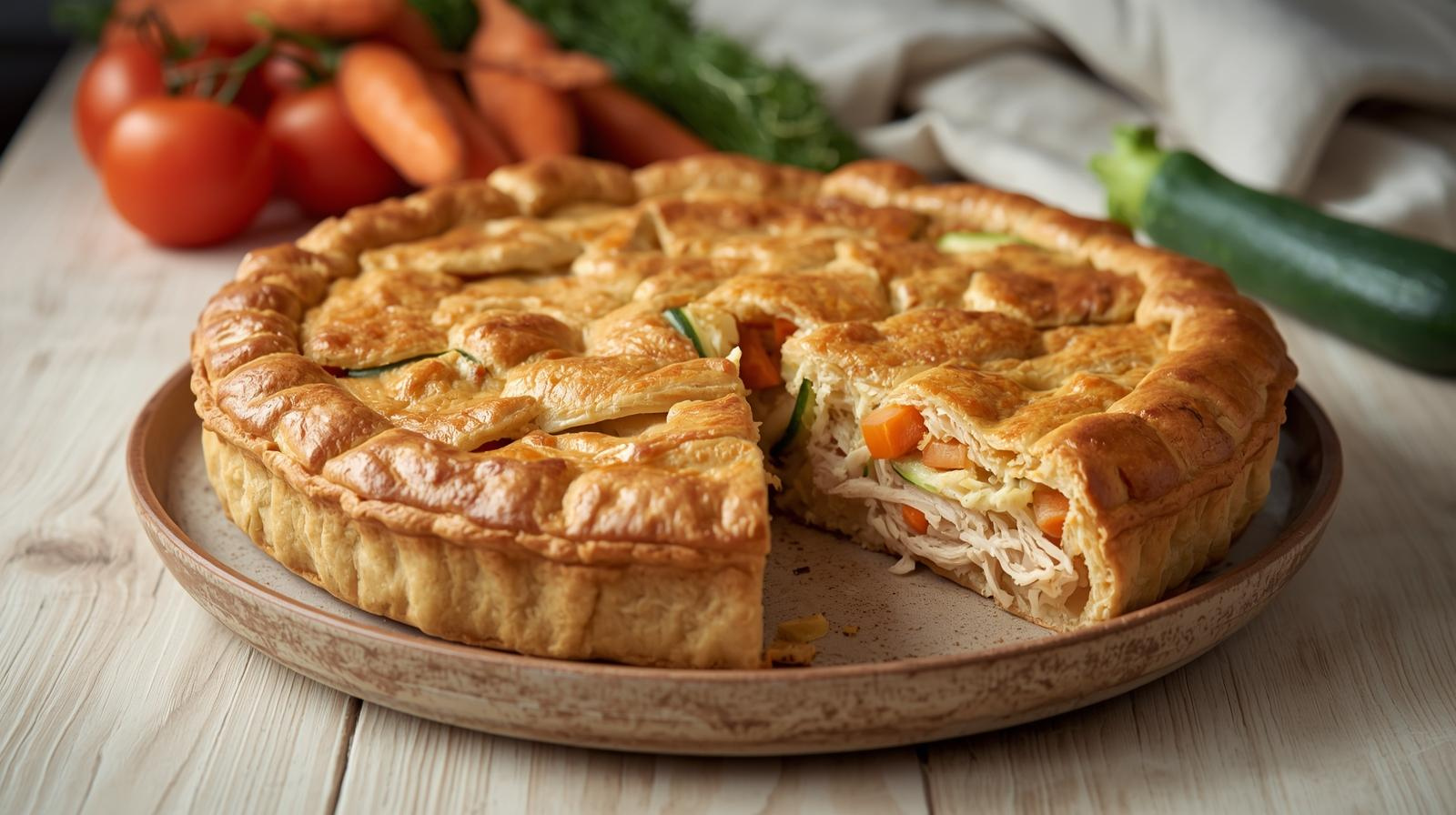Whole Wheat Chicken and Vegetable Savory Pie
