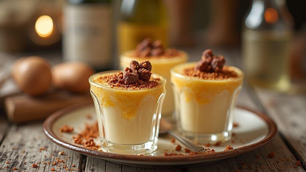 Dessert with creamy Maria biscuits