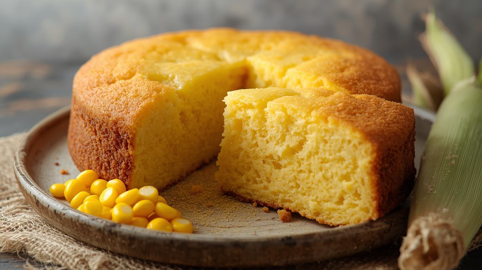 Deliciously moist and soft corn cake
