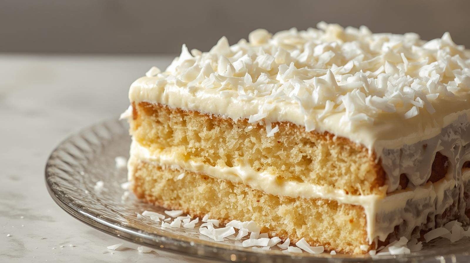 Irresistibly creamy and soft iced cake.