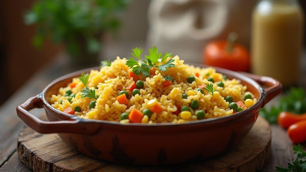 Greek rice, irresistibly flavorful and tender.
