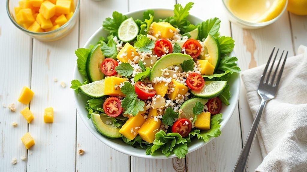 Irresistibly fresh and crunchy Tropical Salad — ready in minutes without cooking.